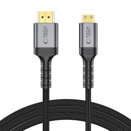 Juodas kabelis "TECH-PROTECT ULTRABOOST CABLE MINI HDMI TO HDMI 2.1 8K 60HZ 200CM"