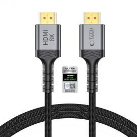 Juodas kabelis "TECH-PROTECT ULTRABOOST CABLE HDMI 2.1 4K 120HZ / 8K 60HZ 100CM"