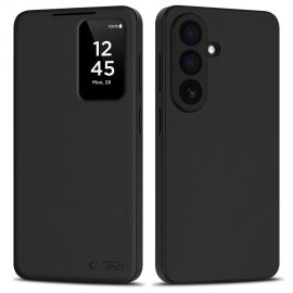 Juodas matinis atverčiamas dėklas Samsung Galaxy A27 5G "Tech-Protect Smart Wallet"