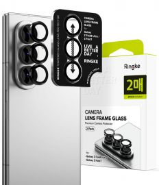 Juodas apsauginis kameros stikliukas Samsung Galaxy Z Fold 7 / 8 Ultra "Ringke Camera Frame Protector 2-Pack"