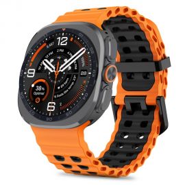 Oranžinė-juoda apyrankė Samsung Galaxy Watch Ultra 1 / 2 2024-2026 (47mm) "Tech-Protect Iconband Pro"