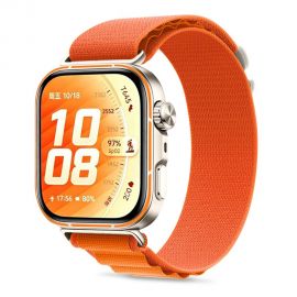 Oranžinė apyrankė HUAWEI WATCH FIT 3 / 4 / 4 PRO / 5 / 5 PRO "Tech-Protect Nylon Pro"
