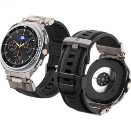 Juoda apyrankė SAMSUNG GALAXY WATCH 8 / 9 / CLASSIC (40 / 44 / 46 MM) "Spigen Durapro Armor"