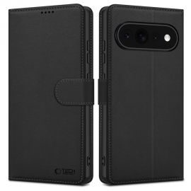 Juodas atverčiamas dėklas Google Pixel 11 / 11 Pro "Tech-Protect Wallet"