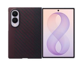 Raudonas originalus dėklas Samsung Galaxy Z Fold 8 "EF-KF971SRE Carbon Magnet"