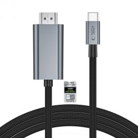 Pilkas kabelis "TECH-PROTECT ULTRABOOST CABLE TYPE-C TO HDMI 2.1 8K 60HZ 200CM"