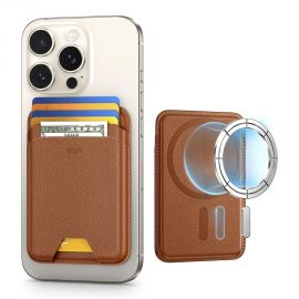 Ruda magnetinė piniginė "ESR CLASSIC RFID MAGNETIC WALLET MAGSAFE"