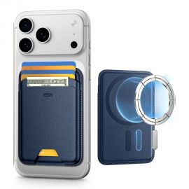 Tamsiai mėlyna magnetinė piniginė "ESR CLASSIC RFID MAGNETIC WALLET MAGSAFE"