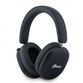Juodos belaidės ausinės "Guess Metallic Finish Gold Script Logo ENC Wireless Headphone"