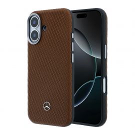 Camel dėklas Mercedes PU Leather Semi Wrap MagSafe telefonui Apple iPhone 17