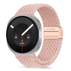 Rausva apyrankė SAMSUNG GALAXY WATCH 8 / 9 / CLASSIC (40 / 44 / 46 MM) "Tech-Protect Nylonmag"