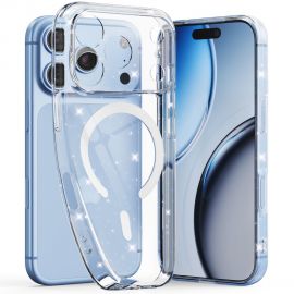 Skaidrus blizgantis dėklas Apple Iphone 17 Pro Max / 18 Pro Max "Tech-Protect FlexAir Magsafe"