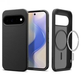 Juodas matinis dėklas Google Pixel 11 "Spigen Liquid Air Mag Magsafe"