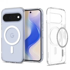Skaidrus-baltas dėklas Google Pixel 11 "Spigen Ultra Hybrid Mag Magsafe"