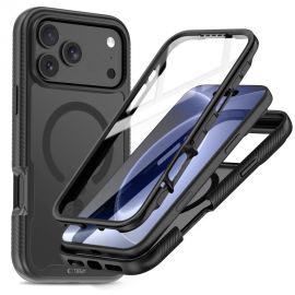 Juodas matinis dėklas Apple Iphone 17 Pro Max / 18 Pro Max "Tech-Protect Defense 360 Magsafe"
