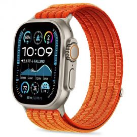 Oranžinė apyrankė APPLE WATCH 8 / 9 / 10 / 11 / SE / ULTRA (44 / 45 / 46 / 49 MM) "Tech-Protect Nylon Sport"