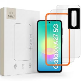 Ekrano ir kameros apsauginis stiklas Samsung Galaxy A27 5G "Tech-Protect Easy Set 3-Pack"