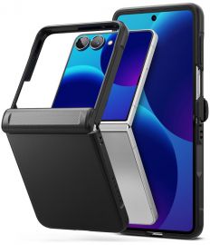 Juodas dėklas Samsung Galaxy Z Flip 8 "Ringke Onyx Flap"