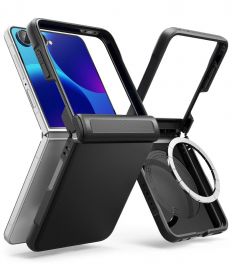 Juodas dėklas Samsung Galaxy Z Flip 8 "Ringke Onyx Flap Magnetic Magsafe"