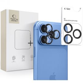 Juodas stiklas galiniai kamerai Apple Iphone 18 Pro / 18 Pro Max "Tech-Protect Camring Fit+"