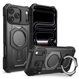 Juodas matinis dėklas Apple Iphone 17 Pro Max / 18 Pro Max "Tech-Protect Magforce Magsafe"