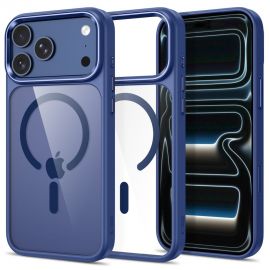 Tamsiai mėlynas-skaidrus dėklas Apple Iphone 17 Pro / 18 Pro "Tech-Protect Magmat Magsafe CC"