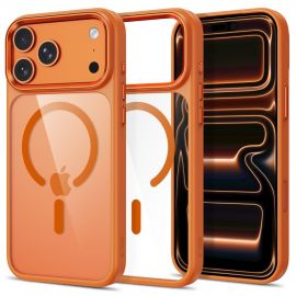 Oranžinis-skaidrus dėklas Apple Iphone 17 Pro Max / 18 Pro Max "Tech-Protect Magmat Magsafe CC"