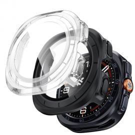 Juodas matinis ir skaidrus dėklas SAMSUNG GALAXY WATCH ULTRA 2 2026 (47 MM) "Tech-Protect Defense 2-Pack"