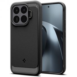 Juodas matinis dėklas Xiaomi 17T "Spigen Rugged Armor"