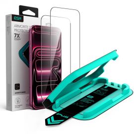 Juodas apsauginis ekrano stikliukas Apple Iphone 17 Pro / 18 Pro "ESR ULTRAFIT ARMORITE TEMPERED GLASS 2-PACK"