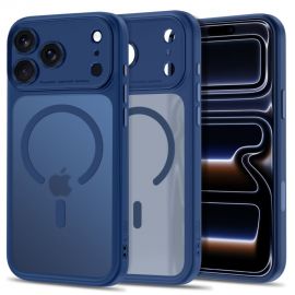Tamsiai mėlynas matinis dėklas Apple Iphone 17 Pro Max / 18 Pro Max "Tech-Protect Magpeak Magsafe CC"