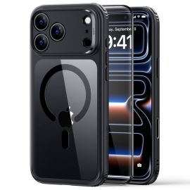 Skaidrus-juodas dėklas su apsauginiu stiklu Apple Iphone 17 Pro / 18 Pro "Esr Classic Hybrid Magsafe"