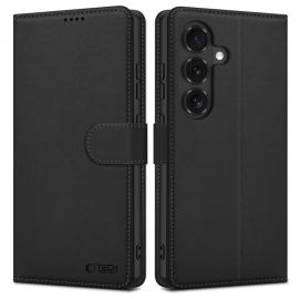 Juodas atverčiamas dėklas Samsung Galaxy S26 FE "Tech-Protect Wallet"