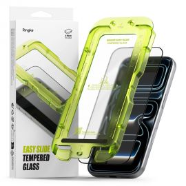 Juodas apsauginis ekrano stikliukas Apple Iphone 17 Pro Max / 18 Pro Max "Ringke Easy Slide 2-Pack"