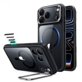 Skaidrus-juodas dėklas Apple Iphone 17 Pro Max / 18 Pro Max "ESR CLASSIC HYBRID KICKSTAND MAGSAFE"