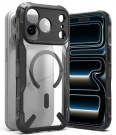 Juodas dėklas Apple Iphone 17 Pro / 18 Pro "Ringke Fusion X Magnetic Magsafe"
