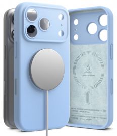 Šviesiai mėlynas dėklas Apple Iphone 17 Pro / 18 Pro "Ringke Silicone Magnetic Magsafe"