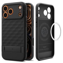 Juodas matinis dėklas Apple Iphone 17 Pro / 18 Pro "Spigen Parallax ”S” Mag Magsafe"