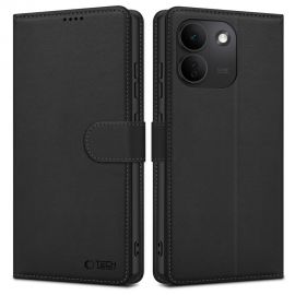 Juodas matinis atverčiamas dėklas Xiaomi Redmi Note 17 Pro Max 5G "Tech-Protect Wallet"