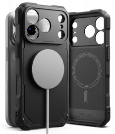 Juodas dėklas Apple Iphone 17 Pro / 18 Pro "RINGKE RUGGED GEAR MAGNETIC MAGSAFE"