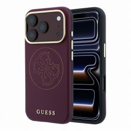 Bordo dėklas Guess PU Semi Wrap Perforated 4G Logo MagSafe telefonui Iphone 18 Pro Max