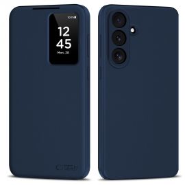 Tamsiai mėlynas atverčiamas dėklas Samsung Galaxy S26 FE "Tech-Protect Smart Wallet"