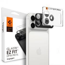 Tamsiai pilkas apsauginis stiklas galiniai kamerai Apple Iphone 18 Pro Max "Spigen Optik Pro XL Ez Fit"