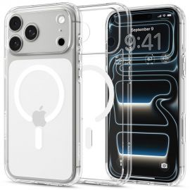 Skaidrus-baltas dėklas Apple Iphone 17 Pro / 18 Pro "Spigen Ultra Hybrid Magsafe"