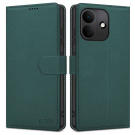 Žalias atverčiamas dėklas Xiaomi Redmi Note 17 Pro 5G "Tech-Protect Wallet"