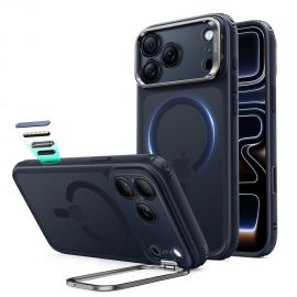 Tamsiai mėlynas frosted dėklas Apple Iphone 17 Pro Max / 18 Pro Max "ESR CLASSIC HYBRID KICKSTAND MAGSAFE"