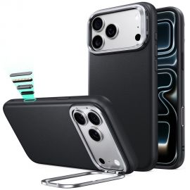 Juodas dėklas Apple Iphone 17 Pro / 18 Pro "ESR LEATHER KICKSTAND MAGSAFE"