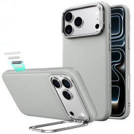 Pilkas dėklas Apple Iphone 17 Pro / 18 Pro "ESR LEATHER KICKSTAND MAGSAFE"
