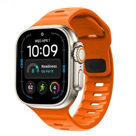 Oranžinė silikoninė apyrankė APPLE WATCH 8 / 9 / 10 / 11 / 12 / SE / ULTRA (44 / 45 / 46 / 49 MM) "Tech-Protect Silicone Line"