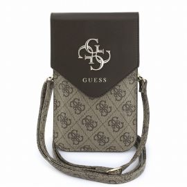 Rudas telefono krepšys "Guess PU Leather+Grained 4G Metal Logo Phone Bag"